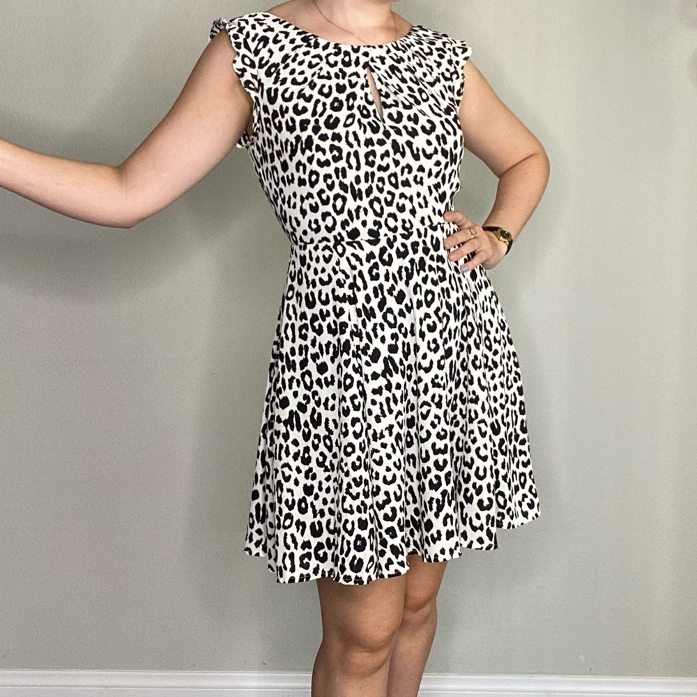 Cheetah Print Lace Back Express Dress Size 2